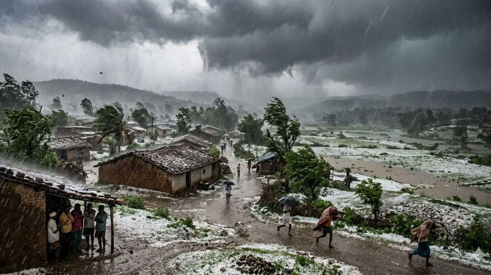 Indore Gwalior Jabalpur weather news ​Unseasonal rain impact on crops ​IMD orange alert MP