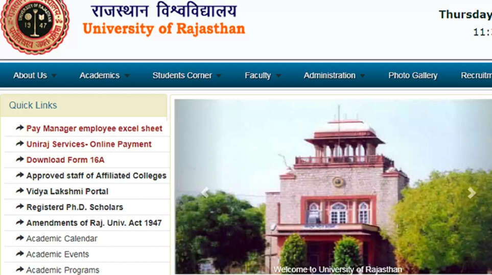 Rajasthan University 2nd Year Roll Number Result 2024 